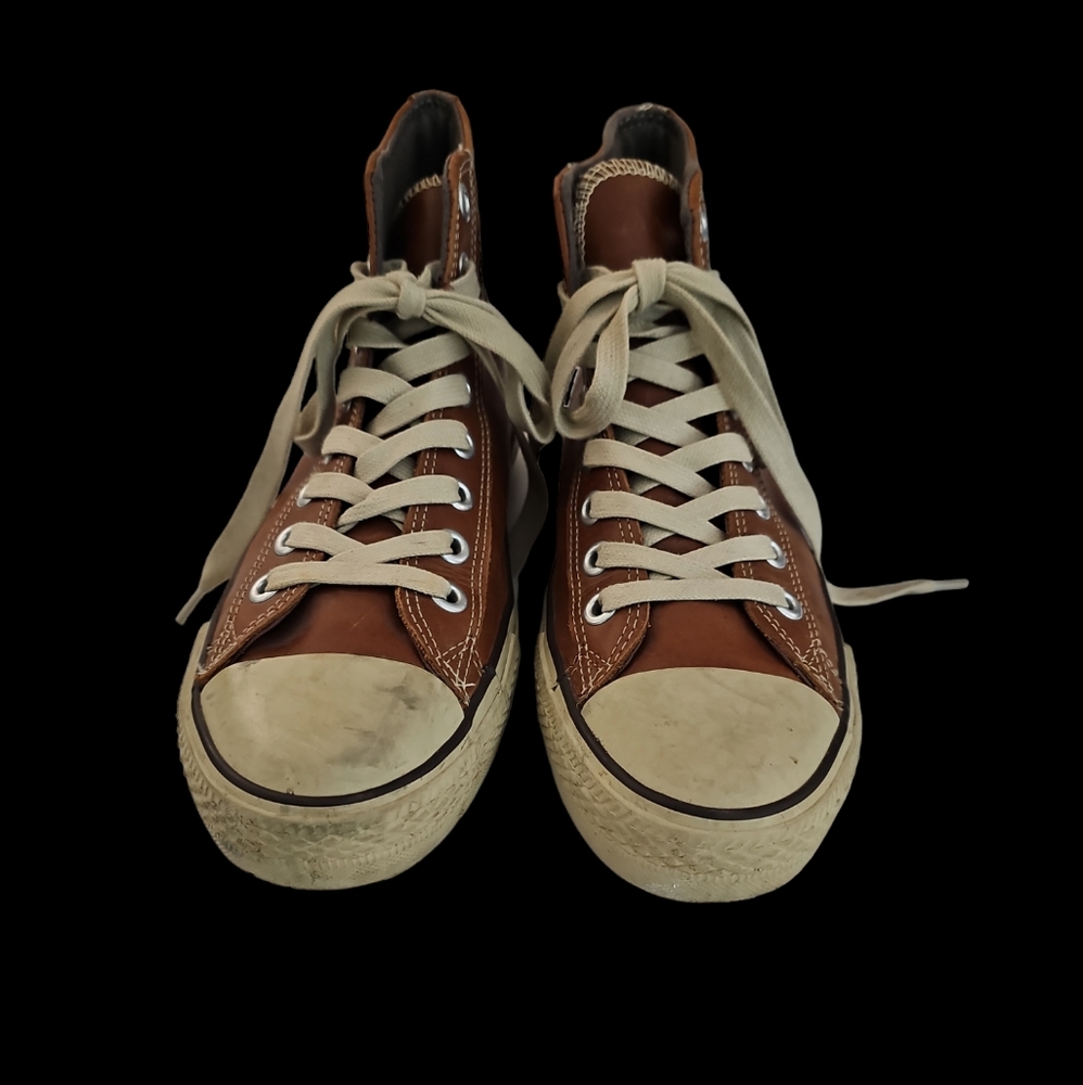 Converse Shoes Mens 9.5 Pinecone Brown Leather Casual Sneakers Hi Boot